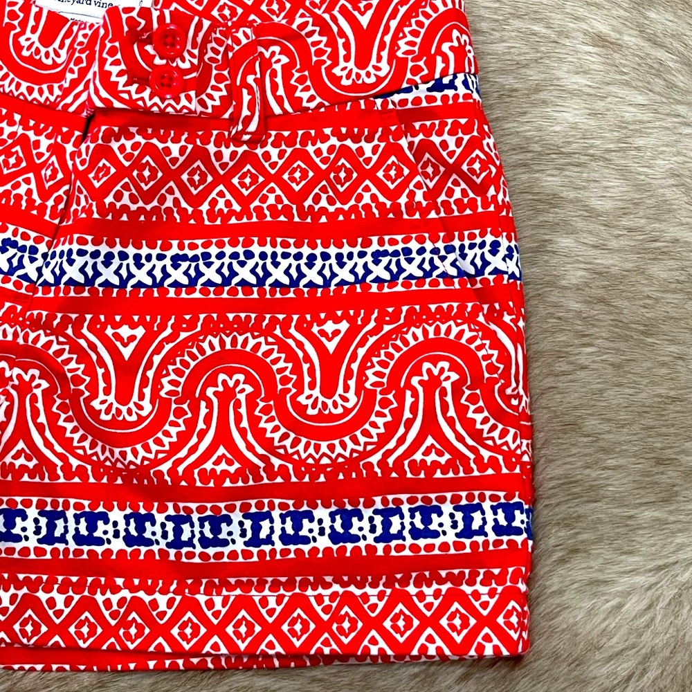 Vineyard Vines Printed Shorts Size 0 Red in Color New without Tags 🏷 - Picture 4 of 7